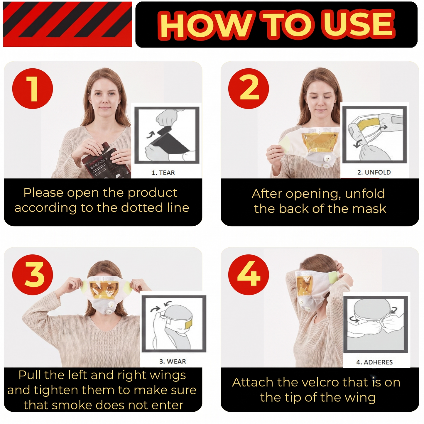 Emergency Moisture Fire Escape Mask