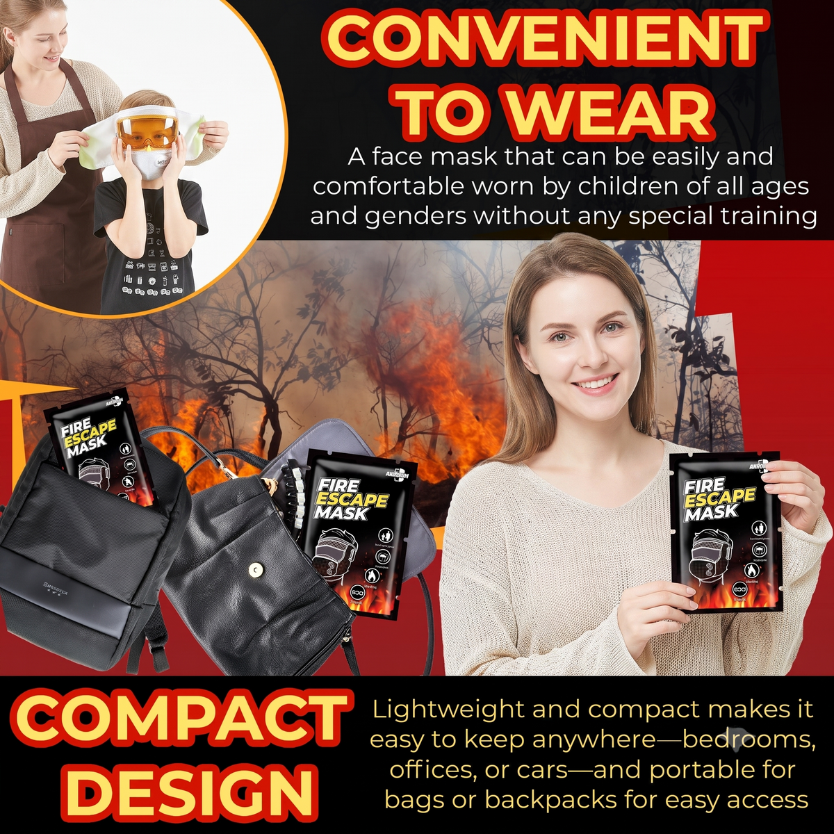 Emergency Moisture    Fire Escape Mask