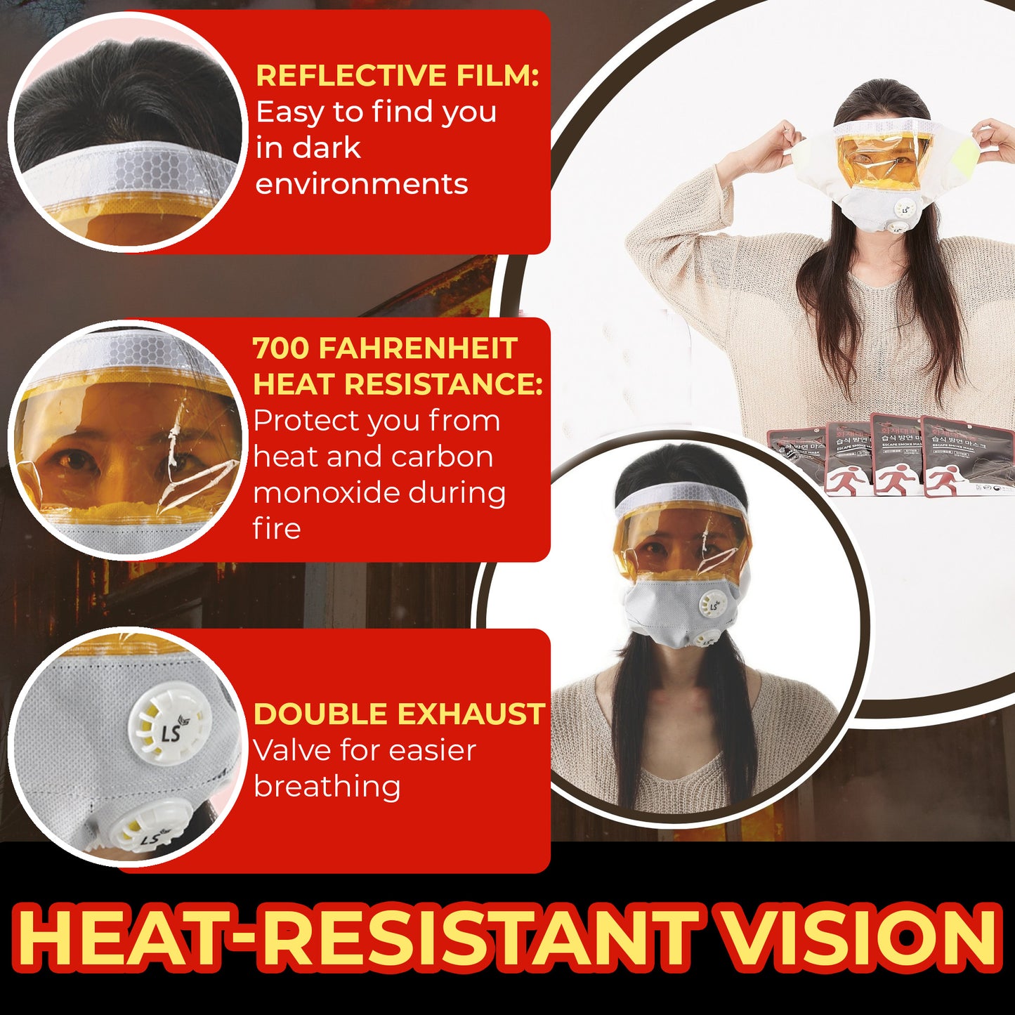Emergency Moisture    Fire Escape Mask