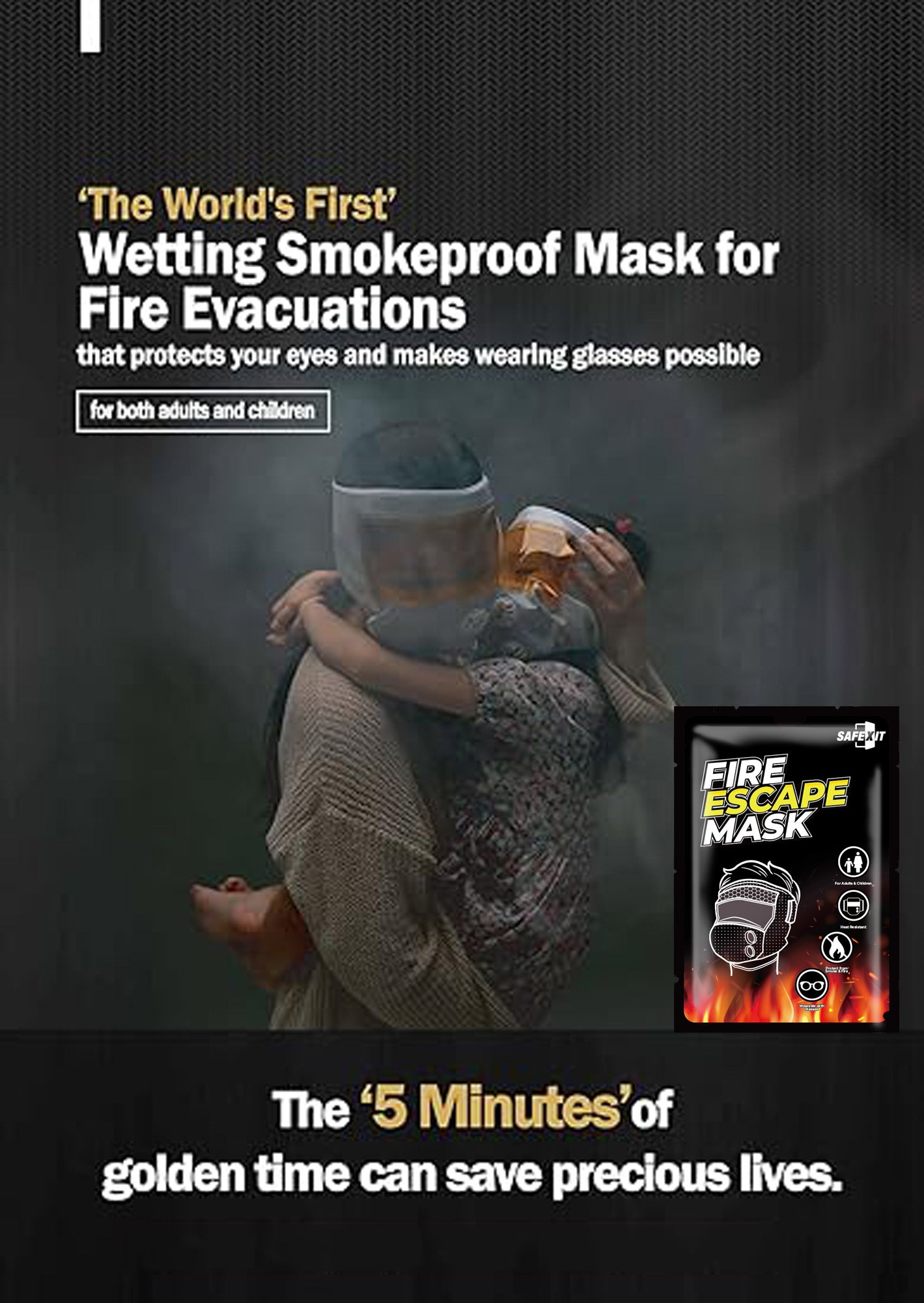 Emergency Moisture    Fire Escape Mask
